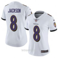 Lamar Jackson Baltimore Ravens Womens Limited Vapor White Jersey Bestplayer